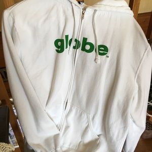 Globe Zip front Hoodie